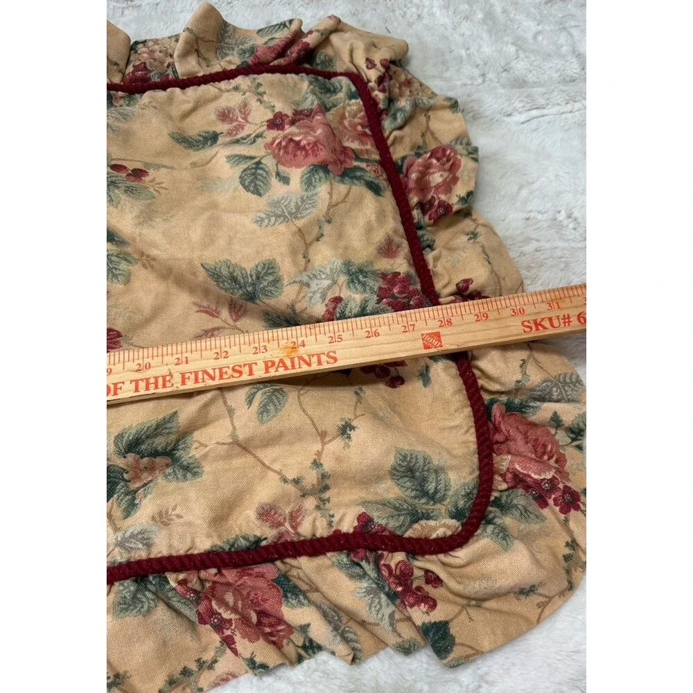 VTG Waverly Home Fashions Floral Design Pillow Sham with Ruffles 30